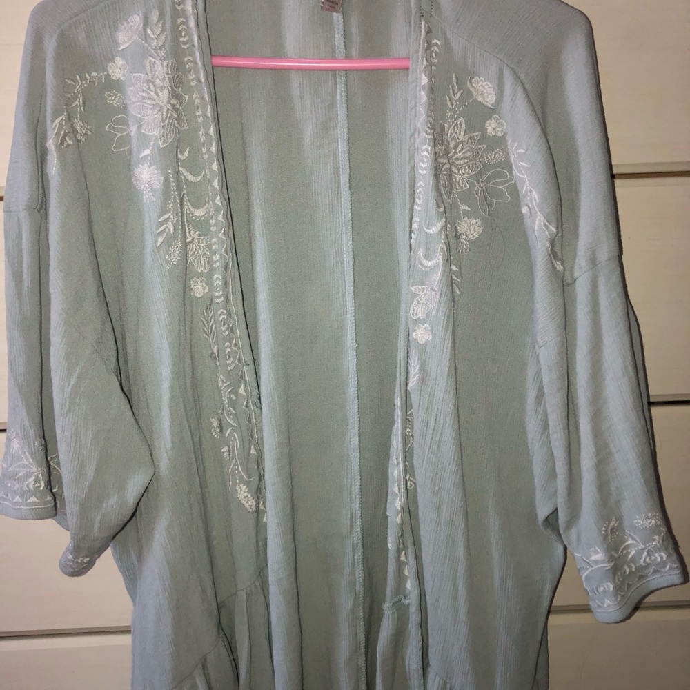 Teal cardigan